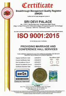 A/C  wedding halls in Chennai